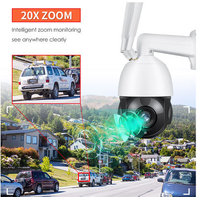 2.0MP 20x Motorized Solar Wifi Security Camera 70m IR मानव जांच